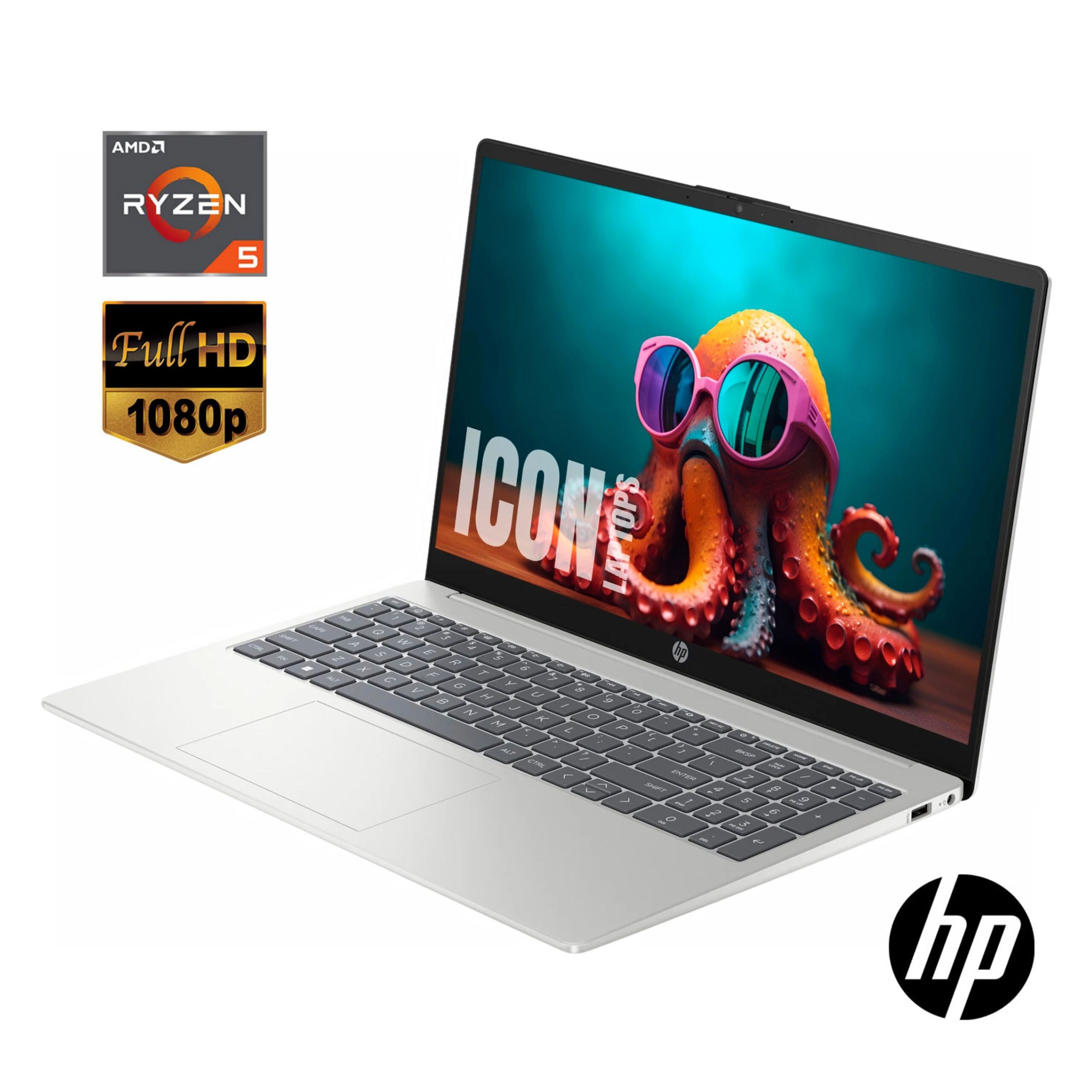 Notebook HP Ryzen 5 7520U (DDR5/SSD) FHD 15-FC37